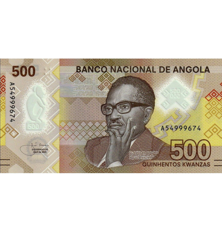 Angola 500 Kwanzas 2020 Pick Nuevo Polímero